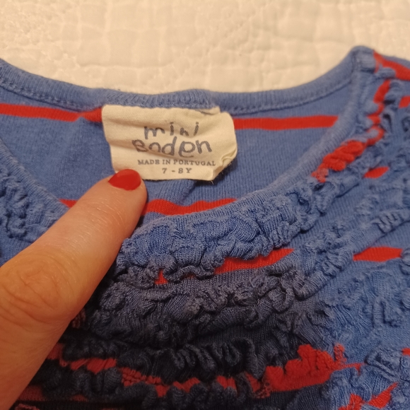 Mini Boden Striped Dress 7-8 years - Picture 2 of 3